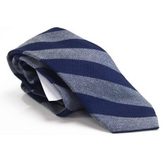 Tommy Hilfiger Men’s Basket Woven Striped Neck Tie Silk Accessory, Blue