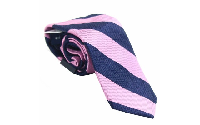  Men’s Combo Texture Stripe Classic Neck Tie, Pink