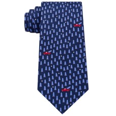 Tommy Hilfiger Men’s Conversational Tree Print Silk Tie (Navy)