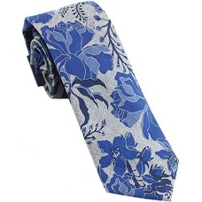 Tommy Hilfiger Mens Floral Business Neck Tie, Gray O/S