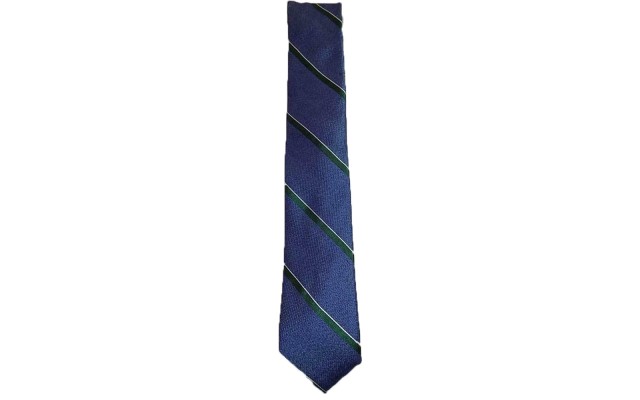  Men’s Indigo Stripe Classic Dress Tie Silk Blend