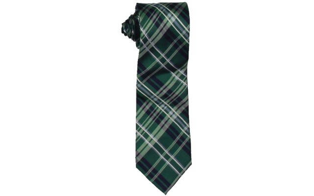 Men’s Plaid Perfection Classic Neck Tie Silk, Green