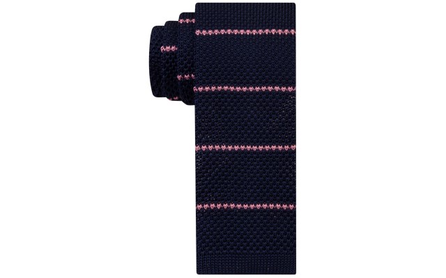  Men’s Thin Stripe Skinny Tie (Red)