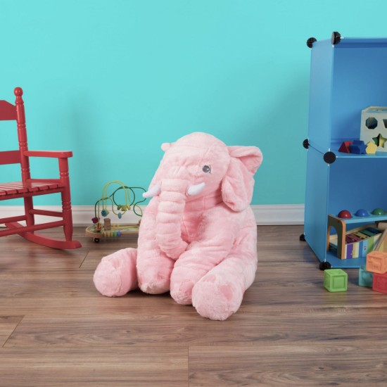  Plush Stuffed Elephant Animal Toy, Pink