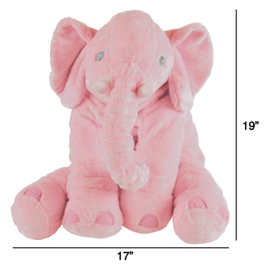  Plush Stuffed Elephant Animal Toy, Pink