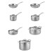  12-piece Tri-Ply Clad Oven-safe up to 500°F Stainless Steel Cookware Set, Silver