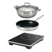  Induction Burner with Overheat Protection Cooking System, Stainless Steel 4-Piece