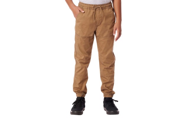  Youth Elastic Waistband Jogger, Brown, Large