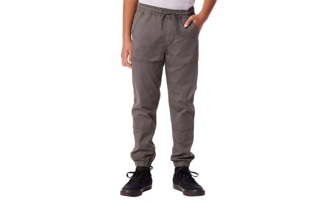  Youth Elastic Waistband Jogger, Gray, Large