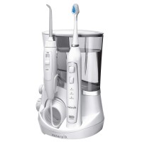 Waterpik WP-892W Complete Care 5.0 Water Flosser On/Off Switch + Triple Sonic Toothbrush, White