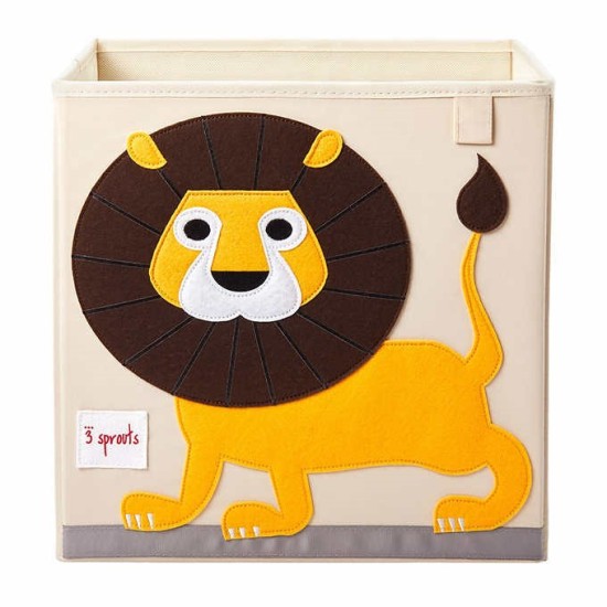  Storage Boxes, Kids Toy Chest, 2 Pack- Storage Trunk for Boys and Girls Room, Elephant and Lion