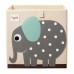  Storage Boxes, Kids Toy Chest, 2 Pack- Storage Trunk for Boys and Girls Room, Elephant and Lion