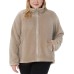 Ladies’ Soft Plush Jacket, Tan, Small