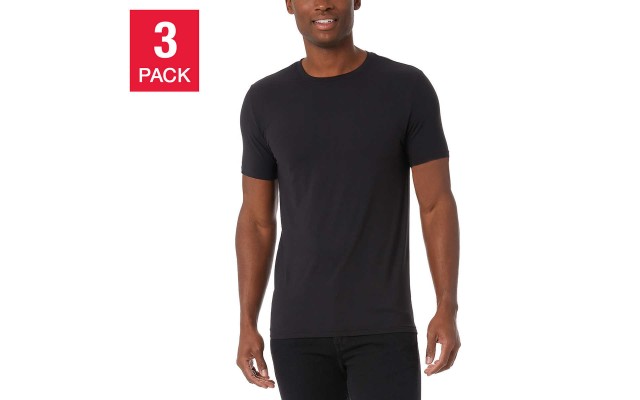  Men's Cool Tee, 3-pack, Black, Small