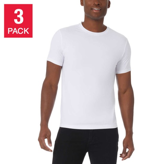  Men's Cool Tee, 3-pack, White, Large