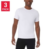 32 Degrees Men's Cool Tee, 3-pack, White, XX-Large