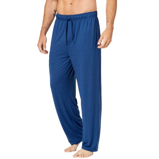  Men’s Warm Tech Jogger Pajama Pants (Blue, L)