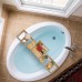  Eco-Friendly Bamboo Construction Bathtub Caddy Multi-Functional Storage Space