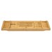  Eco-Friendly Bamboo Construction Bathtub Caddy Multi-Functional Storage Space