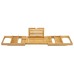  Eco-Friendly Bamboo Construction Bathtub Caddy Multi-Functional Storage Space