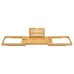  Eco-Friendly Bamboo Construction Bathtub Caddy Multi-Functional Storage Space