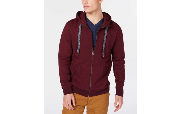  Men’s Heavy Fleece Hoodie (Wine, XL)