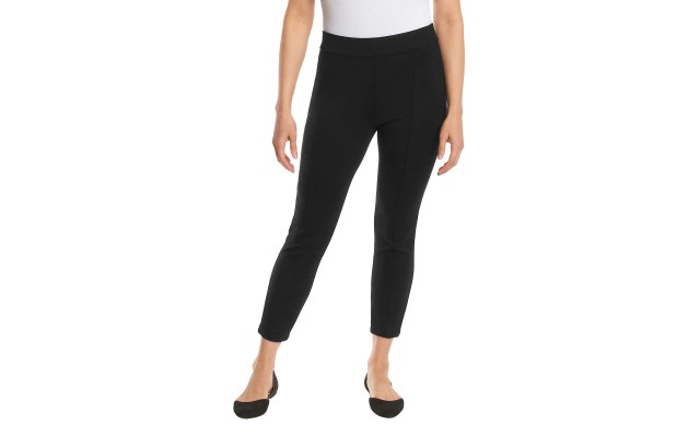  Ladies’ Tummy Control Ponte Pant, Black, Large