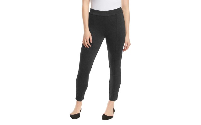  Ladies’ Tummy Control Ponte Pant, Gray, Large