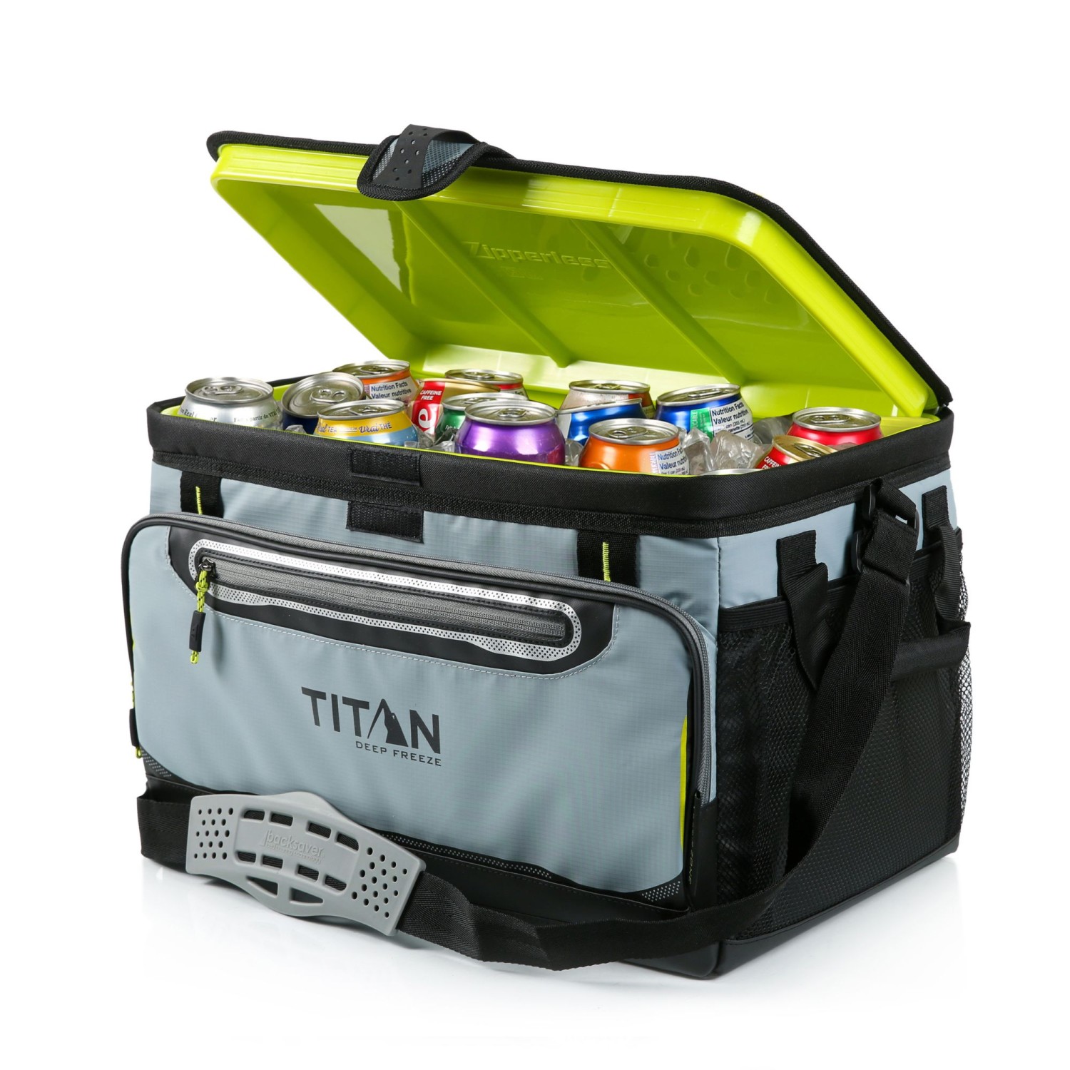 Arctic Zone Titan Deep Freeze 48-Can Zipperless Cooler, Storm Lime (Gray)