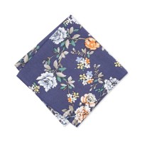 Bar III Men’s Ballantine Floral Pocket Square (Navy)