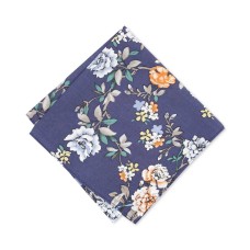 Bar III Men’s Ballantine Floral Pocket Square (Navy)