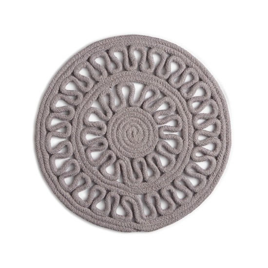  Sydney Round Placemat Collection, Gray