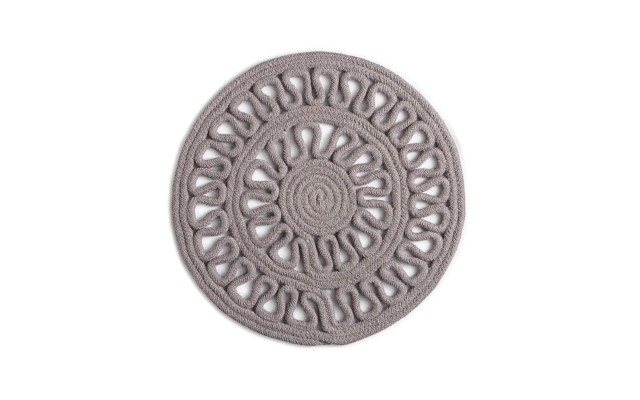  Sydney Round Placemat Collection, Gray