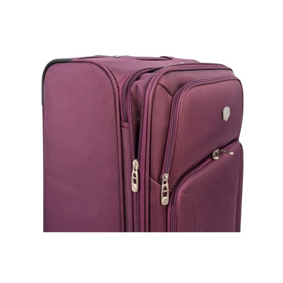  3-Piece Expandable Spinner Luggage Set, Purple