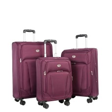 Berkley Jensen 3-Piece Expandable Spinner Luggage Set, Purple