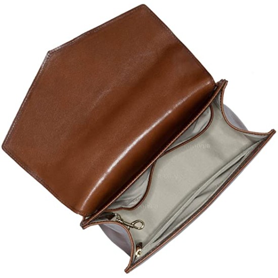  Whiskey Portico Top Handle Leather Mini Francine Satchel Bag Purse