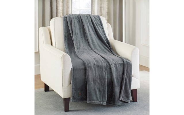  Heated Throw, Gray