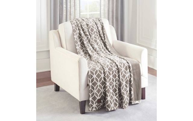  Heated Throw, Tan
