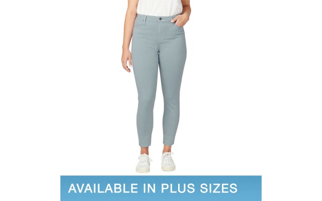  Ladies' Tencel Blend High Rise Pant, Blue, 4