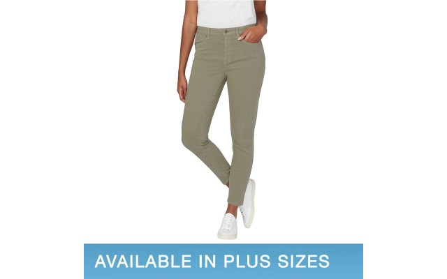 Ladies' Tencel Blend High Rise Pant, Green, 10