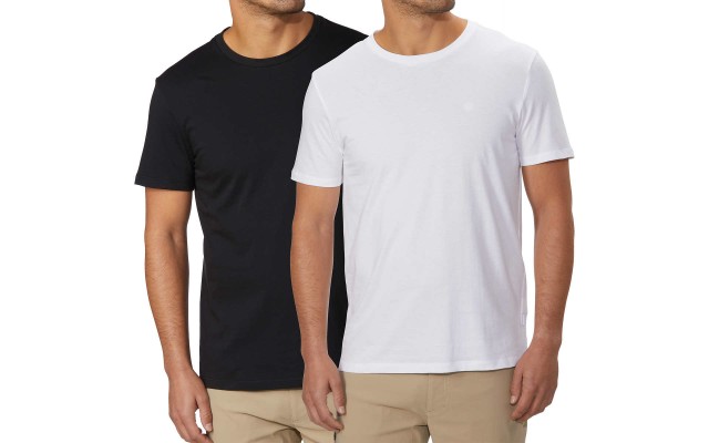  Men’s Liquid Touch Tee, 2-pack, Black, Large