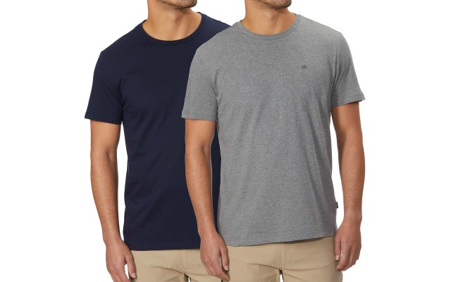  Men’s Liquid Touch Tee, 2-pack, Blue, Large