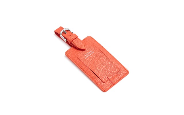  Leather Luggage Tags, Orange
