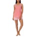  Ladies' 4-piece Pajama Set, Pink, 2X