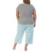  Ladies' 4-piece Pajama Set, Gray, Medium