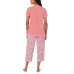  Ladies' 4-piece Pajama Set, Pink, 3X