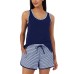  Ladies' 4-piece Pajama Set, Blue, X-Small
