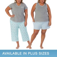 Carole Hochman Ladies' 4-piece Pajama Set, Gray, Medium