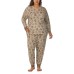 Character Ladies' 2-piece Lounge Set, Tan, 2X