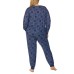 Character Ladies' 2-piece Lounge Set, Blue, 2X